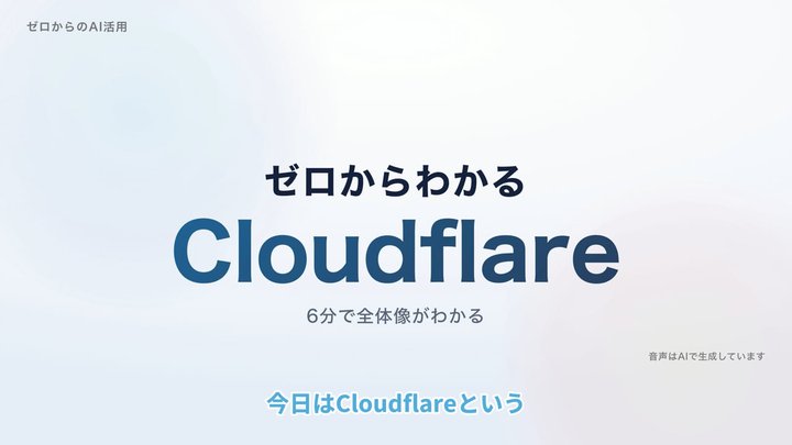 ゼロからわかるCloudflare