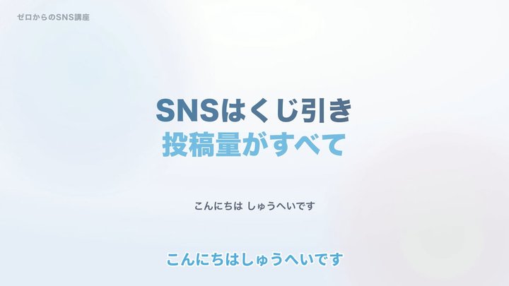 SNSはくじ引き。投稿量がすべての土台