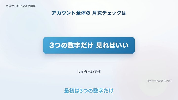 インサイトは3つの数字だけ見ればいい