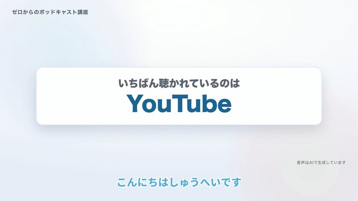 実は、いちばん聴かれているのはYouTube