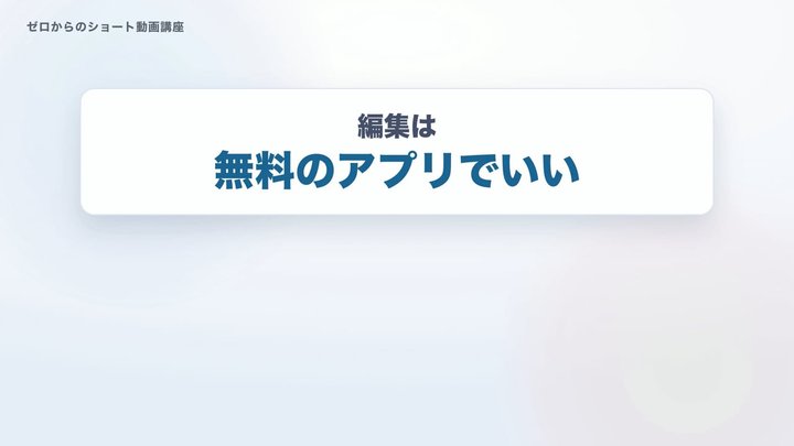 編集は、無料のアプリでいい