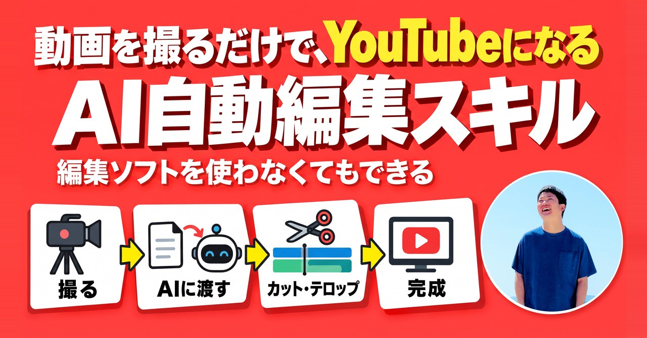 YouTubeの長尺動画をAIに編集させるワークフロー